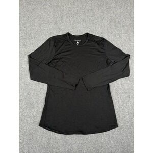 SEG'MENTS Shirt Womens Medium Black Long Sleeve Merino Wool Thermal Base Layer